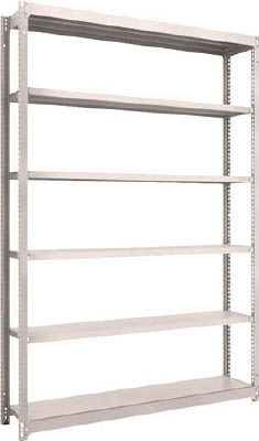 ＴＲＵＳＣＯ　Ｍ１．５型軽中量棚　１４６０Ｘ２９５Ｘ２１００　６段単体　ネオグレー＿