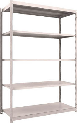 ＴＲＵＳＣＯ　Ｍ１．５型軽中量棚　１４６０Ｘ５９５Ｘ２１００　５段単体　ネオグレー＿