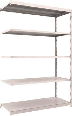 ＴＲＵＳＣＯ　Ｍ１．５型軽中量棚　１４６０Ｘ５９５Ｘ２１００　５段連結　ネオグレー＿
