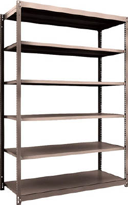 ＴＲＵＳＣＯ　Ｍ１．５型軽中量棚　１４６０Ｘ５９５Ｘ２１００　６段単体　ネオグレー＿