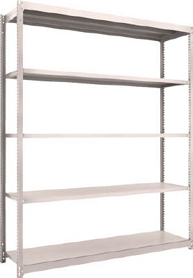 ＴＲＵＳＣＯ　Ｍ１．５型軽中量棚　１７６０Ｘ４４５Ｘ２１００　５段単体　ネオグレー＿