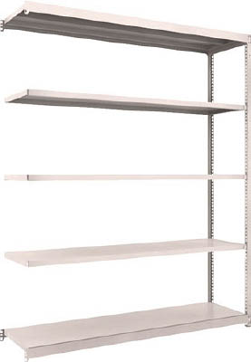 ＴＲＵＳＣＯ　Ｍ１．５型軽中量棚　１７６０Ｘ４４５Ｘ２１００　５段連結　ネオグレー＿