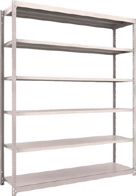 ＴＲＵＳＣＯ　Ｍ１．５型軽中量棚　１７６０Ｘ４４５Ｘ２１００　６段単体　ネオグレー＿