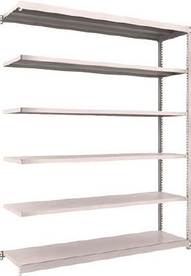ＴＲＵＳＣＯ　Ｍ１．５型軽中量棚　１７６０Ｘ４４５Ｘ２１００　６段連結　ネオグレー＿