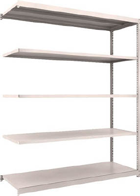 ＴＲＵＳＣＯ　Ｍ１．５型軽中量棚　１７６０Ｘ５９５Ｘ２１００　５段連結　ネオグレー＿
