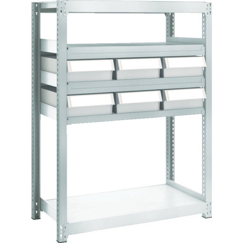 ＴＲＵＳＣＯ　Ｍ２型軽中量棚　Ｈ１２００　樹脂ＮＧ引出付　大Ｘ６＿