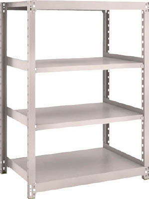 ＴＲＵＳＣＯ　Ｍ２型軽中量棚　８６０Ｘ６００ＸＨ１２００　４段　単体　ネオグレー＿