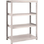ＴＲＵＳＣＯ　Ｍ２型軽中量棚　８６０Ｘ４５０ＸＨ１２００　４段　単体　ネオグレー＿