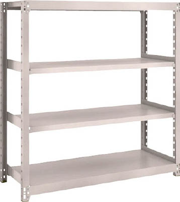 ＴＲＵＳＣＯ　Ｍ２型軽中量棚　１１６０Ｘ４５０ＸＨ１２００　４段　単体　ネオグレー＿