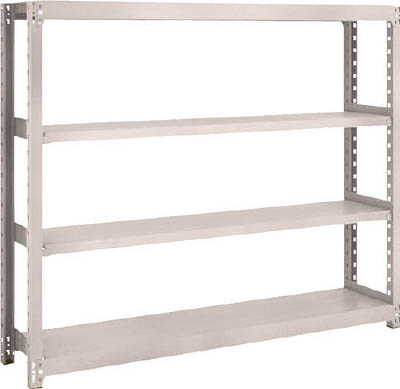 ＴＲＵＳＣＯ　Ｍ２型軽中量棚　１４６０Ｘ３００ＸＨ１２００　４段　単体　ネオグレー＿