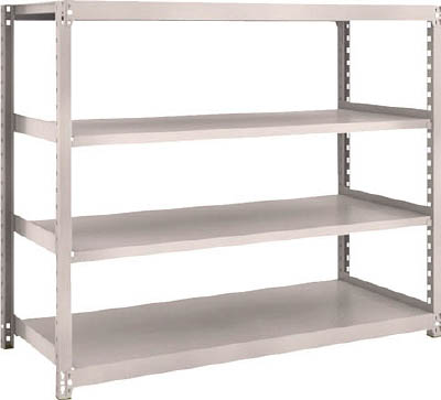 ＴＲＵＳＣＯ　Ｍ２型軽中量棚　１４６０Ｘ６００ＸＨ１２００　４段　単体　ネオグレー＿