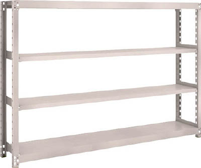 ＴＲＵＳＣＯ　Ｍ２型軽中量棚　１７６０Ｘ３００ＸＨ１２００　４段　単体　ネオグレー＿