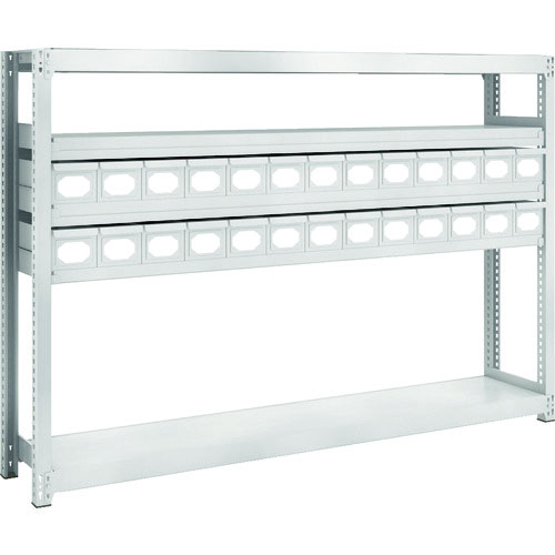 ＴＲＵＳＣＯ　Ｍ２型軽中量棚　Ｈ１２００　スチール引出付　小Ｘ２６＿