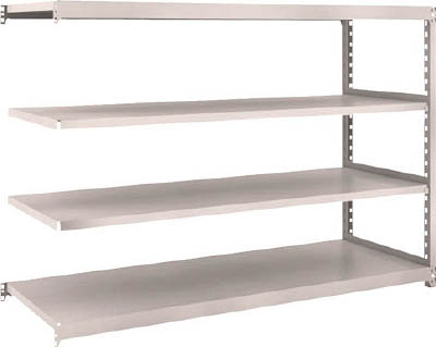 ＴＲＵＳＣＯ　Ｍ２型軽中量棚　１７６０Ｘ６００ＸＨ１２００　４段　連結　ネオグレー＿