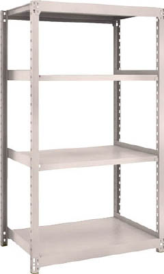 ＴＲＵＳＣＯ　Ｍ２型軽中量棚　８６０Ｘ６００ＸＨ１５００　４段　単体　ネオグレー＿