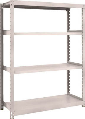 ＴＲＵＳＣＯ　Ｍ２型軽中量棚　１１６０Ｘ４５０ＸＨ１５００　４段　単体　ネオグレー＿