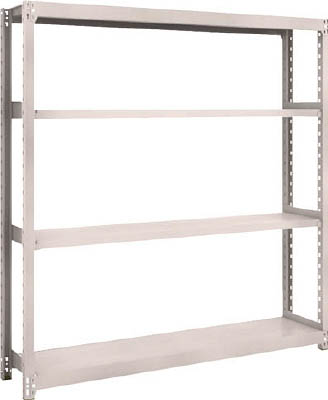 ＴＲＵＳＣＯ　Ｍ２型軽中量棚　１４６０Ｘ３００ＸＨ１５００　４段　単体　ネオグレー＿