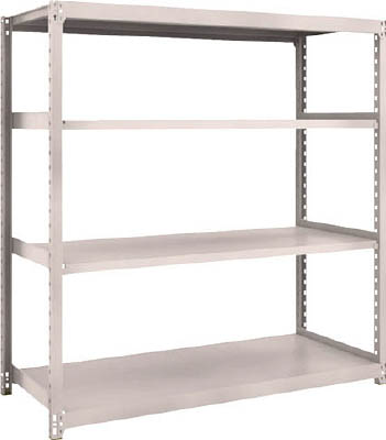 ＴＲＵＳＣＯ　Ｍ２型軽中量棚　１４６０Ｘ６００ＸＨ１５００　４段　単体　ネオグレー＿