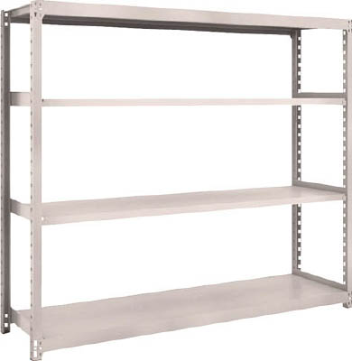 ＴＲＵＳＣＯ　Ｍ２型軽中量棚　１７６０Ｘ４５０ＸＨ１５００　４段　単体　ネオグレー＿