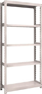 ＴＲＵＳＣＯ　Ｍ２型軽中量棚　８６０Ｘ３００ＸＨ１８００　５段　単体　ネオグレー＿