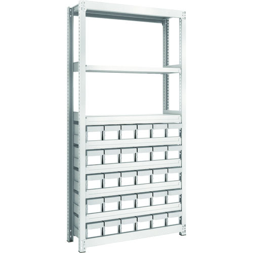 ＴＲＵＳＣＯ　Ｍ２型軽中量棚　Ｈ１８００　樹脂ＮＧ引出付　小Ｘ３０＿