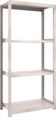 ＴＲＵＳＣＯ　Ｍ２型軽中量棚　８６０Ｘ４５０ＸＨ１８００　４段　単体　ネオグレー＿