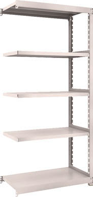 ＴＲＵＳＣＯ　Ｍ２型軽中量棚　８６０Ｘ４５０ＸＨ１８００　５段　連結　ネオグレー＿