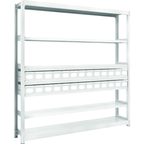 ＴＲＵＳＣＯ　Ｍ２型軽中量棚　Ｈ１８００　スチール引出付　小Ｘ２６＿