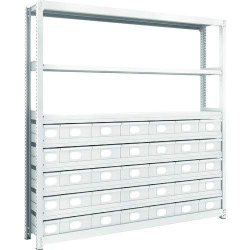 ＴＲＵＳＣＯ　Ｍ２型軽中量棚　Ｈ１８００　スチール引出付　小Ｘ５大Ｘ３０＿