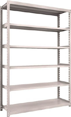 ＴＲＵＳＣＯ　Ｍ２型軽中量棚　１４６０Ｘ４５０ＸＨ２１００　６段　単体　ネオグレー＿