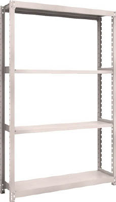 ＴＲＵＳＣＯ　Ｍ２型軽中量棚　１１６０Ｘ３００ＸＨ１８００　４段　単体　ネオグレー＿