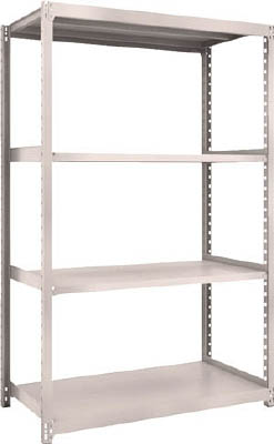 ＴＲＵＳＣＯ　Ｍ２型軽中量棚　１１６０Ｘ６００ＸＨ１８００　４段　単体　ネオグレー＿