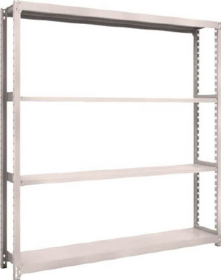 ＴＲＵＳＣＯ　Ｍ２型軽中量棚　１７６０Ｘ３００ＸＨ１８００　４段　単体　ネオグレー＿