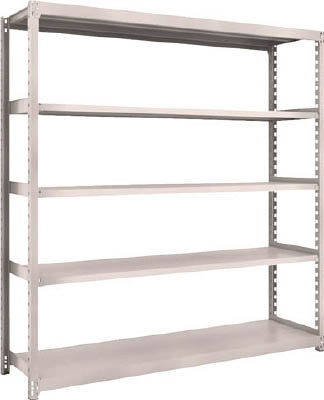 ＴＲＵＳＣＯ　Ｍ２型軽中量棚　１７６０Ｘ４５０ＸＨ１８００　５段　単体　ネオグレー＿