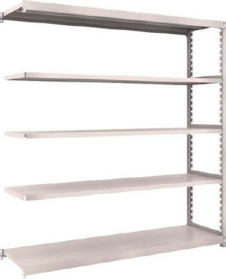 ＴＲＵＳＣＯ　Ｍ２型軽中量棚　１７６０Ｘ４５０ＸＨ１８００　５段　連結　ネオグレー＿