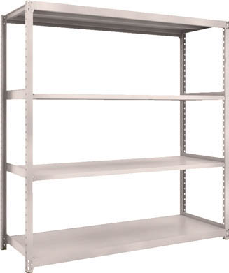 ＴＲＵＳＣＯ　Ｍ２型軽中量棚　１７６０Ｘ６００ＸＨ１８００　４段　単体　ネオグレー＿