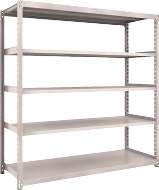 ＴＲＵＳＣＯ　Ｍ２型軽中量棚　１７６０Ｘ６００ＸＨ１８００　５段　単体　ネオグレー＿