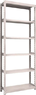 ＴＲＵＳＣＯ　Ｍ２型軽中量棚　８６０Ｘ３００ＸＨ２１００　６段　単体　ネオグレー＿