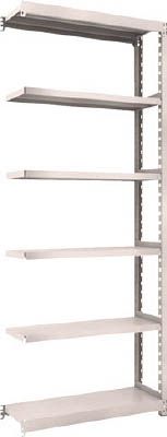 ＴＲＵＳＣＯ　Ｍ２型軽中量棚　８６０Ｘ３００ＸＨ２１００　６段　連結　ネオグレー＿