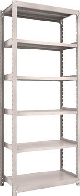 ＴＲＵＳＣＯ　Ｍ２型軽中量棚　８６０Ｘ４５０ＸＨ２１００　６段　単体　ネオグレー＿