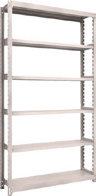 ＴＲＵＳＣＯ　Ｍ２型軽中量棚　１１６０Ｘ３００ＸＨ２１００　６段　単体　ネオグレー＿