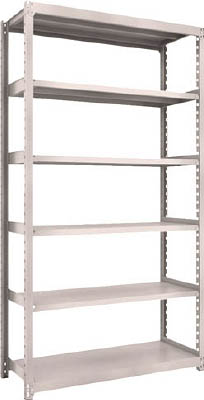 ＴＲＵＳＣＯ　Ｍ２型軽中量棚　１１６０Ｘ４５０ＸＨ２１００　６段　単体　ネオグレー＿