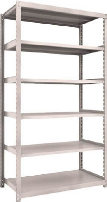 ＴＲＵＳＣＯ　Ｍ２型軽中量棚　１１６０Ｘ６００ＸＨ２１００　６段　単体　ネオグレー＿