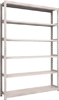 ＴＲＵＳＣＯ　Ｍ２型軽中量棚　１４６０Ｘ３００ＸＨ２１００　６段　単体　ネオグレー＿