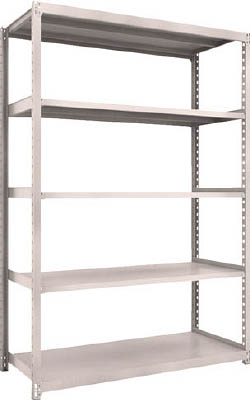 ＴＲＵＳＣＯ　Ｍ２型軽中量棚　１４６０Ｘ６００ＸＨ２１００　５段　単体　ネオグレー＿