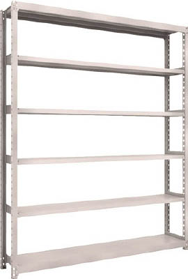 ＴＲＵＳＣＯ　Ｍ２型軽中量棚　１７６０Ｘ３００ＸＨ２１００　６段　単体　ネオグレー＿