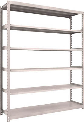 ＴＲＵＳＣＯ　Ｍ２型軽中量棚　１７６０Ｘ４５０ＸＨ２１００　６段　単体　ネオグレー＿