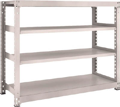 ＴＲＵＳＣＯ　Ｍ３型中量棚　１５００Ｘ５７１ＸＨ１２００　４段　単体　ネオグレー＿