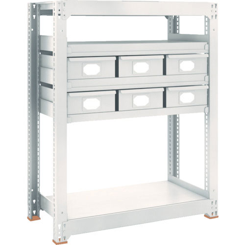 ＴＲＵＳＣＯ　Ｍ３型中量棚　Ｈ１２００　スチール引出付　大Ｘ６＿