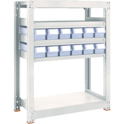 ＴＲＵＳＣＯ　Ｍ３型中量棚　Ｈ１２００　樹脂透明引出付　小Ｘ１２＿